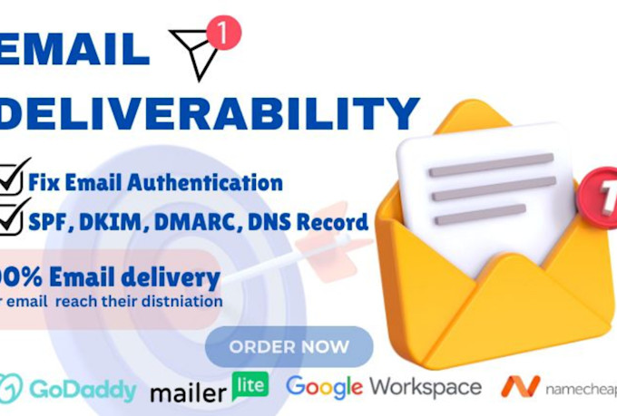 fix email deliverability spam, junk setup spf, dns, dkim, dmarc, smtp, bimi, vmc